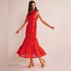 Anthropologie Boden Size 20-22 Broderie Tiered Maxi Dress NWT